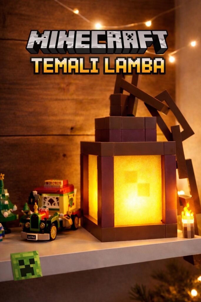 Minecraft dekoratif lamba – oyun temalı 3D baskı özel tasarım