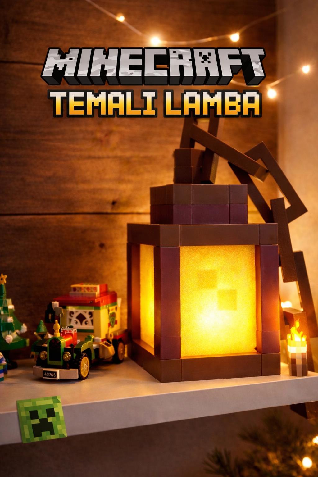 Minecraft dekoratif lamba – oyun temalı 3D baskı özel tasarım